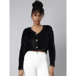 showoffff SHOWOFF Black Regular Fit Cardigan-picture-10