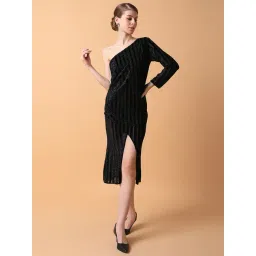 showoffff SHOWOFF Black Regular Fit Wrap Dress-picture-37