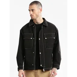 showoffff Showoff Black Slim Fit Denim Jacket-picture-21