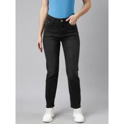 showoffff SHOWOFF Black Straight Fit Mid Rise Jeans-picture-17