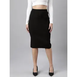 showoffff SHOWOFF Black Textured Skirt-picture-44