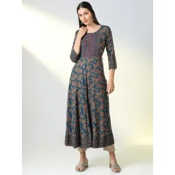 showoffff Showoff Blue Cotton Regular Fit Printed Kurta-picture-43