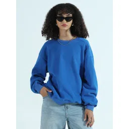 showoffff Showoff Blue Cotton Relaxed Fit Sweatshirt-picture-20