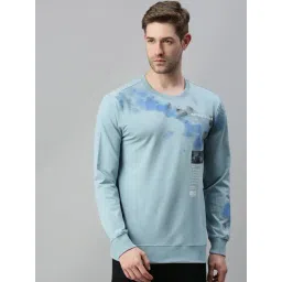 showoffff SHOWOFF Blue Cotton Slim Fit Printed Sweatshirt-picture-40