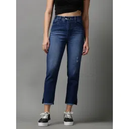 showoffff SHOWOFF Blue Cotton Solid Mid Rise Jeans-picture-22