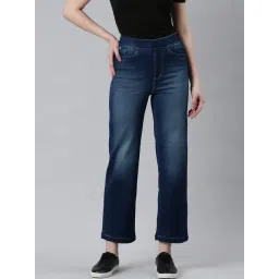 showoffff SHOWOFF Blue Denim Straight Fit Mid Rise Jeans-picture-32