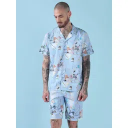 showoffff Showoff Blue Relaxed Fit Printed Co-Ord Set-picture-47