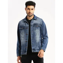showoffff SHOWOFF Blue Slim Fit Denim Jacket-picture-36