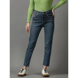 showoffff SHOWOFF Blue Solid Mid Rise Jeans-picture-28