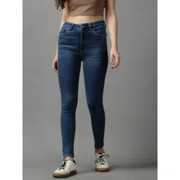 showoffff SHOWOFF Blue Solid Mid Rise Jeans-picture-39