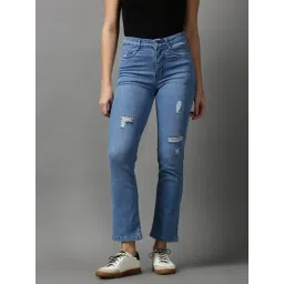 showoffff SHOWOFF Blue Solid Mid Rise Jeans-picture-19