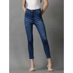 showoffff SHOWOFF Blue Solid Mid Rise Jeans-picture-20