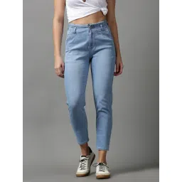 showoffff SHOWOFF Blue Solid Mid Rise Jeans-picture-23