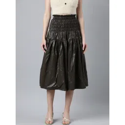 showoffff SHOWOFF Brown Midi Skirt-picture-10