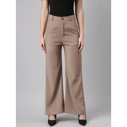 showoffff SHOWOFF Brown Regular Fit Mid Rise Trousers-picture-47
