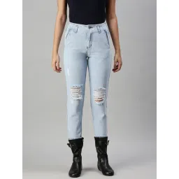 showoffff SHOWOFF Casual Mom Fit High-Rise Blue Jeans-picture-16