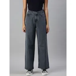 showoffff SHOWOFF Casual Wide Leg High-Rise Blue Jeans-picture-22