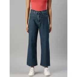 showoffff SHOWOFF Casual Wide Leg High-Rise Blue Jeans-picture-28