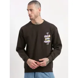 showoffff Showoff Charcoal Slim Fit Printed Sweatshirt-picture-15