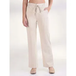 showoffff SHOWOFF Cream Casual Trousers-picture-23