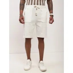 showoffff Showoff Cream Cotton Regular Fit Shorts-picture-33