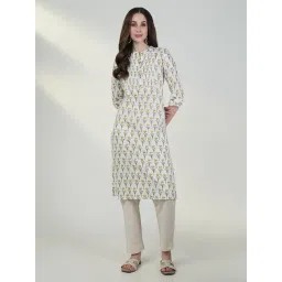 showoffff SHOWOFF Cream Floral Print Kurta-picture-28