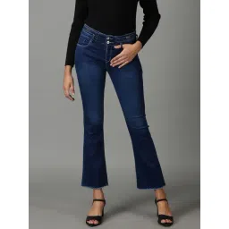 showoffff SHOWOFF Dark Navy Relaxed Fit High Rise Jeans-picture-40