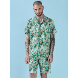 showoffff Showoff Green Cotton Relaxed Fit Printed Co-Ord Set-picture-29