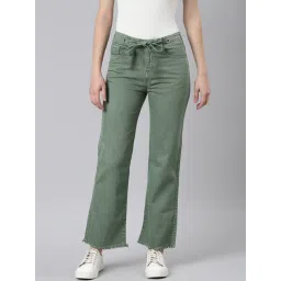 showoffff SHOWOFF Green Denim Straight Fit Mid Rise Jeans-picture-29
