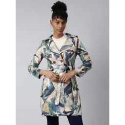 showoffff SHOWOFF Green Printed Trench Coat-picture-16