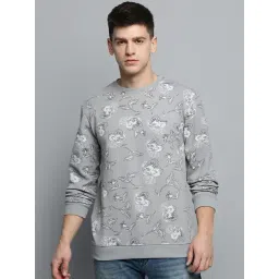 showoffff Showoff Grey Cotton Regular Fit Printed Sweatshirt-picture-34
