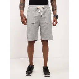 showoffff Showoff Grey Cotton Regular Fit Shorts-picture-29