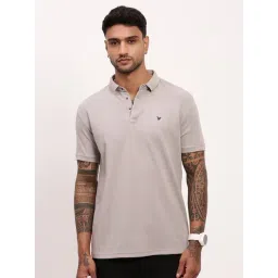 showoffff Showoff Grey Cotton Slim Fit Polo T-Shirt-picture-28