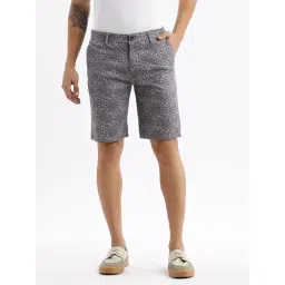 showoffff Showoff Grey Cotton Slim Fit Printed Shorts-picture-24