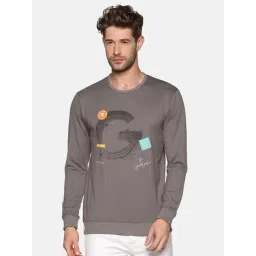 showoffff SHOWOFF Grey Cotton Slim Fit Printed Sweatshirt-picture-24