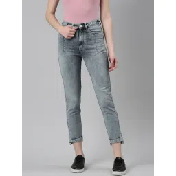 showoffff SHOWOFF Grey Denim Slim Fit Mid Rise Jeans-picture-14