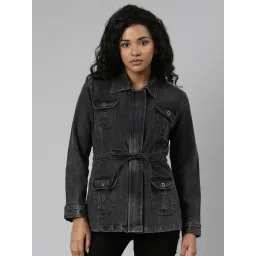 showoffff SHOWOFF Grey Regular Fit Denim Jacket-picture-38