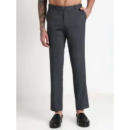 showoffff Showoff Grey Slim Fit Formal Trousers-picture-23