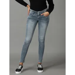 showoffff SHOWOFF Grey Slim Fit Mid Rise Jeans-picture-15