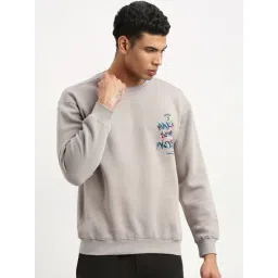 showoffff Showoff Grey Slim Fit Printed Sweatshirt-picture-17
