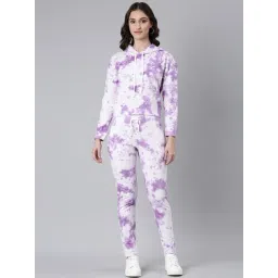 showoffff SHOWOFF Lavender & White Cotton Blend Tie - Dye Tracksuit-picture-32