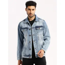 showoffff SHOWOFF Light Denim Slim Fit Denim Jacket-picture-41
