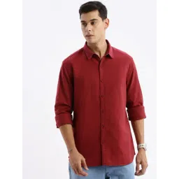 showoffff Showoff Maroon Cotton Slim Fit Shirt-picture-32