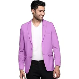 showoffff SHOWOFF Men's Purple Solid Single-Breasted Blazer-EX-3011_Purple-picture-14