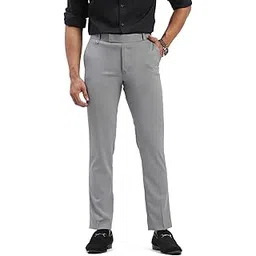 showoffff SHOWOFF Men's Solid Grey Formal Trousers-GE-2786-2_Grey-picture-29