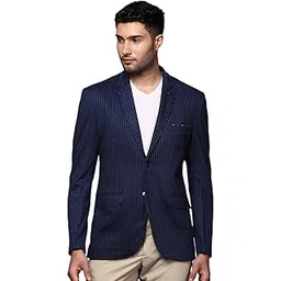 showoffff SHOWOFF Men's Striped Notched Lapel Charcoal Single Breasted Blazer-LBR-2055_Charcoal-picture-37