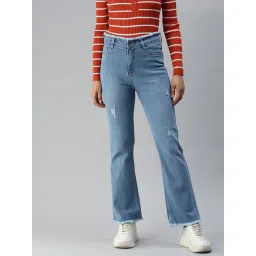 showoffff SHOWOFF Mildly Distressed Blue Relaxed Fit Denim Jeans-picture-23