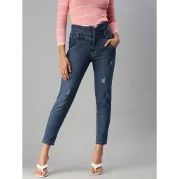 showoffff SHOWOFF Mildly Distressed Blue Slim Fit Denim Jeans-picture-14