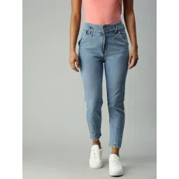 showoffff SHOWOFF Mom Fit Clean Look Blue Jeans-picture-11