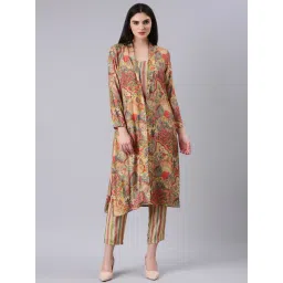 showoffff SHOWOFF Multicolor Cotton Blend Striped Co-ord Set-picture-19